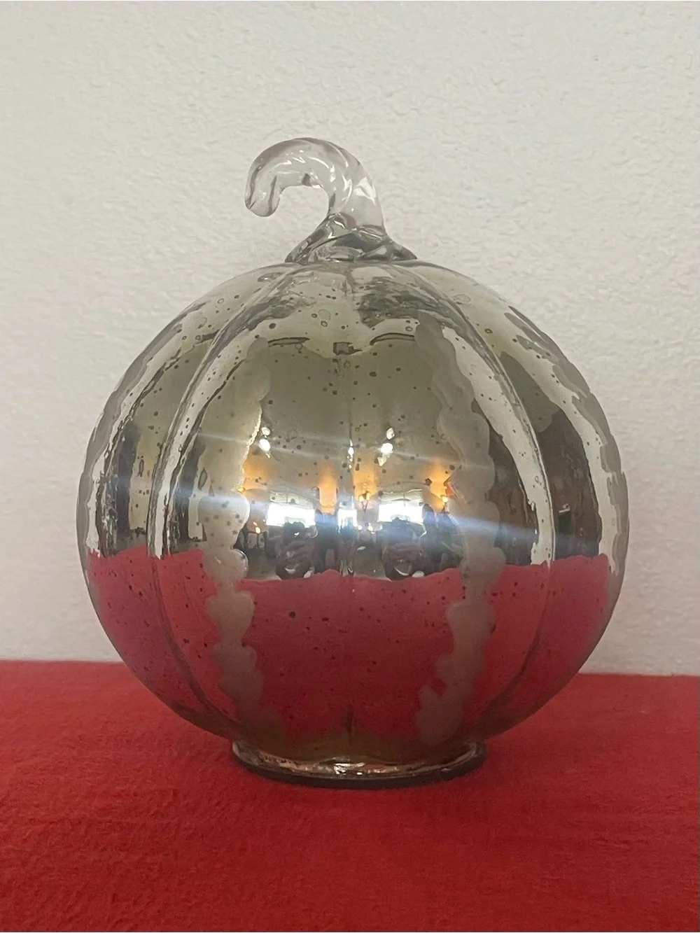 Decorative Pottery Barn Mercury Glass Pumpkin